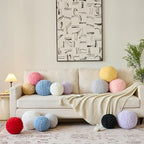 Ball Pillow, Decorative Round Pillow for Couch n, Circle Throw Pillows, Perfect Ball Pillows for Couch, Stylish Decorative Pillows, Versatile Round Throw Pillow (Grey Blue, Mini-8.6 Inches)