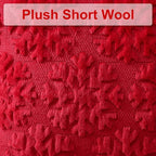 OTOSTAR Set of 2 Xmas Soft Plush Short Wool Velvet Decorative Throw Pillow Covers Square Luxury Style Cushion Case Pillow Shell for Sofa Bedroom Snowflake Red, 28x28 Inch
