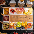 Personalized Charcuterie Board - Engraved Marble Cheese Board with Name - Custom House Warming Gifts New Home, Bridal Shower, Birthday, Wedding Gifts