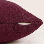 Jeneoo Burgundy Red Decorative Square Thick Throw Pillow Covers Fine Textured Boucle Couch Cushion Cases for Home Livingroom Sofa Decor, Set of 1, 24 x 24 Inch