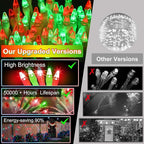 1500 LED 470FT Christmas String Lights Outdoor, 12 Pro Modes and Timer Memory & Brightness, Plug in Waterproof Clear Wire Twinkle Light for for Xmas Yard Tree Wedding Party Decor (Red & Green)