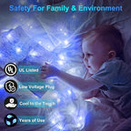 750 LED Christmas Lights Outdoor Use, 246ft 8 Lighting Modes Fairy Lights for Outside, Christmas Tree Lights IP44 Waterproof for Xmas Patio Yard Fence Deck Balcony Garden Decor Blue & Cool White