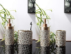 Hymmah Bathroom Accessories Set,Golden Design Toothbrush Holder,Farmhouse Bathroom Decor,4 Pcs Resin Gift Set Apartment Necessities, Contain Toothbrush Cup,Soap Dispenser,Soap Dish,Tumbler