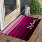 Bulijojo Purplish Red Entrance Door Mat Large 17 x 30 Inch Entry Way Doormat Pink Front Door Rug Outdoor Heavy Duty Welcome Mat, Non Slip Rubber Back Low Profile