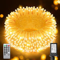 125FT 380 String Lights Indoor Outdoor Clear Wire, Plug in Christmas String Lights Connectable, Timer & Memory, Waterproof Twinkle Tree Light for Indoor Outdoor Classroom Patio Yard Holiday Decoration