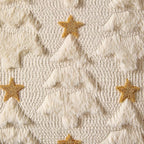 MIULEE Christmas Pillow Covers 16x16 Inch Set of 2, Beige Christmas Tree Plush Faux Fur Pillowcases Soft Decorative Throw Pillow Cases for Couch Sofa Living Room Winter Xmas Holiday Home Decor