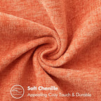 MIULEE Pack of 2 Couch Throw Pillow Covers 18x18 Inch Coral Red Farmhouse Decorative Pillow Covers with Stitched Edge Soft Chenille Solid Dyed Pillow Covers for Sofa Bed Living Room