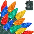 Brightever C6 Battery Powered Christmas Lights, 70FT 200LED Outdoor Christmas Lights with Timer & 8 Lighting Modes, Waterproof Strawberry Light for Indoor Outdoor Xmas Decor, Multicolor, 1-Pack