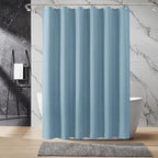 Inhousolu Fabric Shower Curtain Waffle Weave, 230 GSM Heavy Duty, Weighted Hem, 14 Metal Hooks, Water Repellent, Machine Washable, Hotel Spa Luxury Bath Curtain Set, 72 x 72 Inch, Teal
