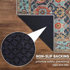 Keen Home Design 4x6 Rug - Machine Washable Area Rug with Non-Slip Backing, Ideal for Living Room, Dining Room, Bedroom - Vintage, Easy Clean, Durable, Low Pile Rug - (4' x 6')