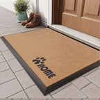 Dirt Trapping Outdoor Welcome Mats, 24x35 Durable Non-Slip Door Mat Outside Entrance, Low Profile Easy Clean Doormat for Patio Porch Front Indoor Entryway, Brown