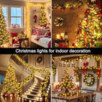 echosari 400 LED Christmas String Lights, Extra Long 66Ft Outdoor String Lights End-to-end Plug in with Remote Timer for Garden Patio Christmas Tree Decor (Warm White)
