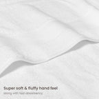 BIOWEAVES 100% Organic Cotton 700 GSM Plush Bath Towels 30" x 58" GOTS Certified - White, Pack of 2