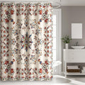 Boho Shower Curtain Floral Pattern Fabric Curtain for Bathroom Plant Theme Religion Floral Shower Curtain Sets Waterproof Decor 60x72Inch
