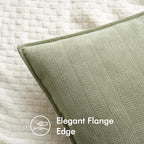 MIULEE Pack of 2 Sage Green Decorative Pillow Covers 16x16 Inch Soft Chenille Luxurious Couch Throw Pillows Farmhouse Cushion Covers with Elegant Design for Sofa Bedroom Living Room Home Decor