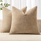 MIULEE Pack of 2 Decorative Throw Pillow Covers Soft Chenille Euro Throw Pillows Solid Textured Cushion Covers for Bed Couch Sofa Bedroom Living Room 24x24 Inch,Starfish