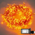 ILLUMINEW Orange String Lights Outdoor Halloween Decorations, 8 Modes 500 Led 174Ft Fairy Thanksgiving Day Lights Plug in for Bedroom Tree Outsides Decor (Orange, 500Led)