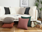 Jeneoo Sage Green Decorative Square Thick Throw Pillow Covers Fine Textured Boucle Couch Cushion Case for Sofa Decor, Set of 2, 20 x 20 Inch