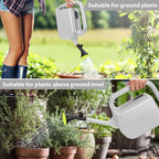Outdoor Watering Can for Plants Indoor Watering Can for Houseplants 3/4 Gallon 3L (Grey)