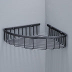 Bathroom Corner Shower Caddy Organizer, Corner-Hollow Design, SUS304 Stainless Steel Heavy Duty Rust-Proof Bathroom Shelf Organizer Holder, Wall Mounted Storage Rack, Matte Black