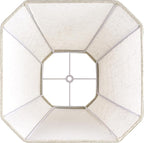 GO&SO Set of 2 Light Beige Lampshade Octagonal Bell Lamp Shades 6.5" Top x 13" Bottom x 11.2" Slant High x 10.5'' Vertical High, Linen Lamp Shade for Table & Floor Lamps - Hand Crafted - Spider Fitter