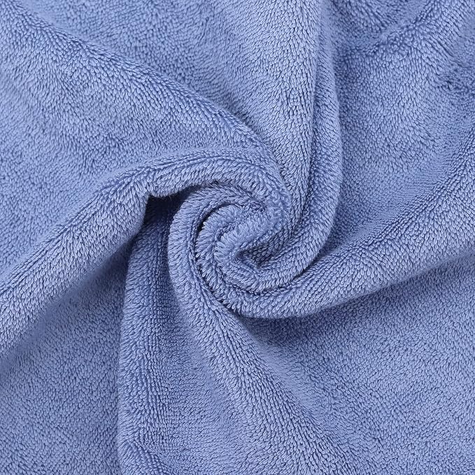 Luxury Hotel & Spa Collection Highly Absorbent, Quick Dry 100% Turkish Cotton 700 GSM, Eco Friendly Towel, for Bathroom Dobby Border Soft Bath Towel Set 27 X 54 -Wedgewood, Bath Towels - Set of 4