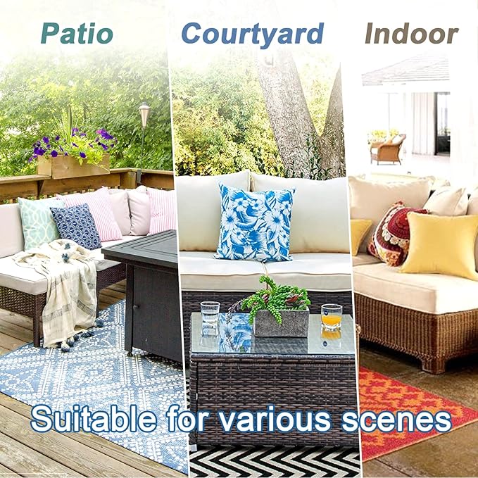 14 PCs Patio Cushion Covers for 7 PCs Outdoor Furniture Sectional Seating Sets Water Resistant Plus 2 Throw Pillows (Colorful Leaves, 23.6 * 23.6 * 3.5 in-14)