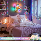 JMEXSUSS 200 LED 66ft Easter Lights String Green Wire, Pastel String Lights Plug in for Spring Bedroom Window Tree Room Outdoor Indoor Party for Easter Decorations