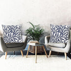 Decorative Throw Pillow Covers Set of 2 Blue Pillow Covers 20x20 inch Soft Short Plush Floral Throw Pillow Cases Square Farmhouse Outdoor Pillow Covers for Couch Sofa Bedroom Living Room
