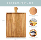 Charcuterie Board Set - Acacia Cheese Board Serving Tray with Accessories - House Warming Gifts for New Home, Bridal Shower & Wedding Gift, Birthday Gifts for Women