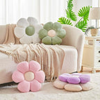 Pink Flower Pillow, 19.6" Cute Flower Shaped Floor Pillow, Aesthetic Floral Plush Daisy Decorative Throw Pillows for Bed Sofa Couch