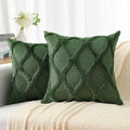 decorUhome Christmas Throw Pillow Covers 20x20 Inch Set of 2, Soft Plush Faux Fur Wool Forest Elf Couch Pillow Covers, Decorative Neutral Pillow Cases for Bed Sofa Living Room Home Decor