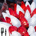 Upgraded 250 LED C6 Connectable Christmas String Lights Red and White, 82FT Waterproof Christmas Twinkle Light Outdoor, Plug in Fairy Lights Indoor with 13 Modes & Timer for Christmas Tree Decorations
