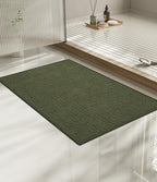 chakme Bathroom Rugs Mat 24x17, Ultra Thin Non Slip Bath Mat Small Quick Dry Absorbent Bath Mat for Bathroom Floor, (Dark Green, 24"x17")