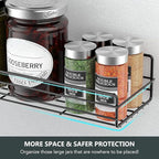 Moforoco Spice Rack Organizer Wall Mount (6Pack), Hanging Black Spice Pantry Organization Storage Shelf, Farmhouse Seasoning Organizer, Flexible Wall Shelves, Kitchen Essentials Home Decor