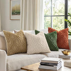decorUhome Fall Throw Pillow Covers 12x20 Inch Set of 2, Soft Plush Decorative Faux Fur Beige Solid Couch Pillow Covers, Accent Farmhouse Neutral Lumbar Euro Pillow Cases for Sofa Bed Living Room
