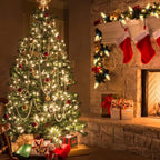 50 LED C6 Christmas Lights - 16.4Ft Battery Operated Seasonal Lighting for Indoor/Outdoor Xmas Tree, Garden, Patio, Party - Warm White