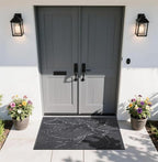Yimobra Large Door Mat 60x36, All-Weather Waterproof Art Line Outdoor Mats for Front Door, Heavy Duty Non-Slip Welcome Matt for Garage Patio Proch Entryway Indoor, Dark Grey