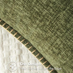 MIULEE Pack of 2 Couch Throw Pillow Covers 24x24 Inch Olive Green Farmhouse Decorative Pillow Covers with Stitched Edge Soft Chenille Solid Dyed Spring Pillow Covers for Sofa Bed Living Room