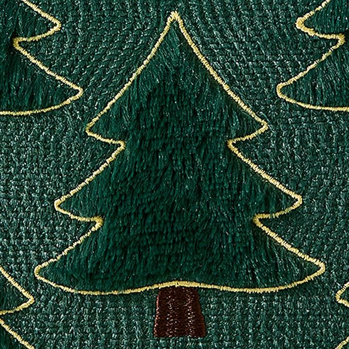 Christmas Pillow Covers 20x20 inch Set of 2 Christmas Decorations Soft Plush Faux Fur Wool Green Xmas Tree Throw Pillow Cases Winter Holiday Decor for Sofa Living Room PT-012A20