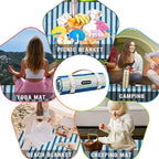 G GOOD GAIN Waterproof Picnic Blanket Portable with Carry Strap for Beach Mat or Family Outdoor Camping Party（Cobalt）