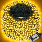 328FT 1000 LED Christmas Lights, Plug in Warm White Christmas Tree Lights Outdoor with Timer and 8 Modes, Green Wire Waterproof String Lights for Indoor Yard Patio Xmas Holiday Decorations