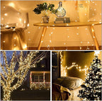 ILLUMINEW 300 LED Outdoor Indoor String Lights,108ft Safety Plug in 8 Modes Christmas Halloween Decorations, Summer Twinkle Lights,Christmas Tree Fairy Lights for Bedroom, Party Decor
