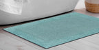 Savi Home Bath Mat Rug 17x24 Aqua Blue, 100% Pure Cotton, Super Soft Bath Rug, Plush & Absorbent, Hand Tufted Heavy Weight Construction, Full Reversible Step Out Rugs