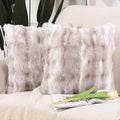 MADIZZ Pack of 2 Thick Polyester Pillow Covers 26x26 Inch White Taupe Soft Neutral Decorative Throw Pillows Accent Boho Cushion Covers for Couch Sofa Bedroom Pillow Shell