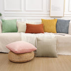 Simmore Decorative Fall Throw Pillow Covers 12x20 Set of 2, Soft Plush Flannel Double-Sided Fluffy Lumbar Pillow Covers for Couch Sofa Living Room, Pink