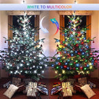 JMEXSUSS 500 LED Color Changing String Lights, 163FT White & Multicolor Christmas String Lights with Remote, Outdoor Christmas Lights Plug in for Tree House Indoor Outdoor Xmas Decor