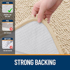 OLANLY Bathroom Rugs 34x21, Extra Soft Absorbent Chenille Bath Rugs, Rubber Backing Quick Dry, Machine Washable Bath Mats for Bathroom Floor, Tub and Shower, Home Decor Accessories, Beige