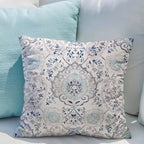 Snycler Boho Throw Pillow Covers 20x20 inch Set of 2 Terracotta Rust Blue Colored Throw Pillows Double Sided Boho Home Soft Decor for Bedroom Living Room Couch & Sofa (No Inserts)