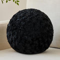 Ball Pillow, Decorative Round Pillow for Couch n, Circle Throw Pillows, Perfect Ball Pillows for Couch, Stylish Decorative Pillows, Versatile Round Throw Pillow (Black, Medium-11.8 Inches)